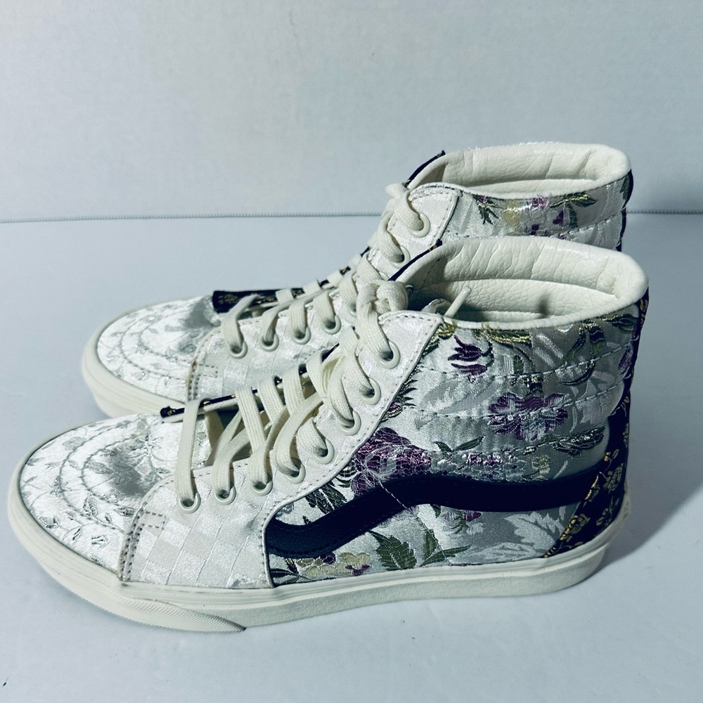 Vans Brocade Patchwork High-Top Sneakers Size Women’s 8, Men’s 6.5 VGC